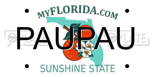 PAUPAU Florida License Plate