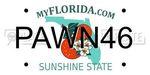PAWN46 Florida License Plate