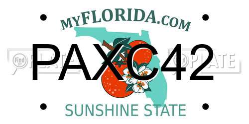 PAXC42 Florida License Plate