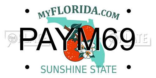 PAYM69 Florida License Plate