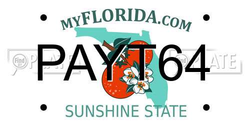 PAYT64 Florida License Plate