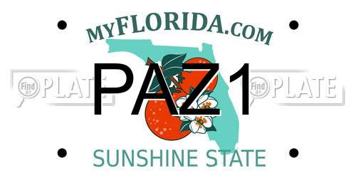 PAZ1 Florida License Plate