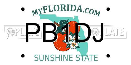 PB1DJ Florida License Plate