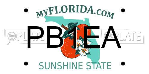 PB1EA Florida License Plate