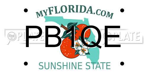 PB1QE Florida License Plate