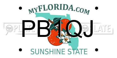 PB1QJ Florida License Plate