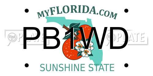 PB1WD Florida License Plate