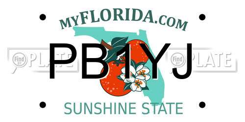 PB1YJ Florida License Plate