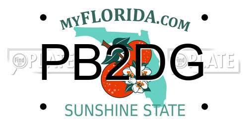 PB2DG Florida License Plate