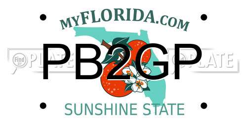 PB2GP Florida License Plate