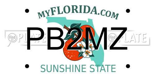 PB2MZ Florida License Plate