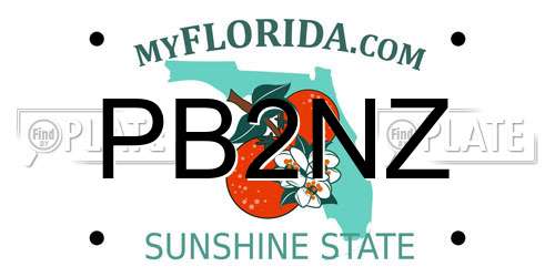 PB2NZ Florida License Plate
