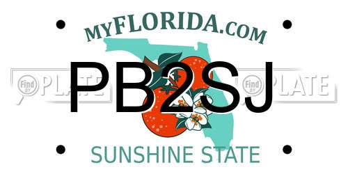 PB2SJ Florida License Plate
