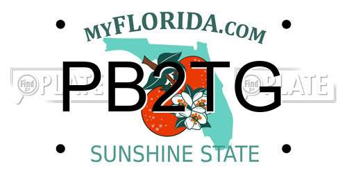 PB2TG Florida License Plate