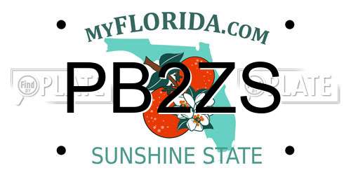 PB2ZS Florida License Plate
