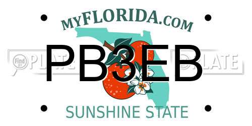 PB3EB Florida License Plate
