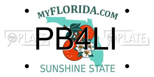 PB4LI Florida License Plate
