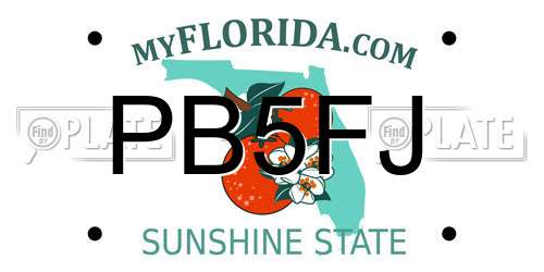 PB5FJ Florida License Plate