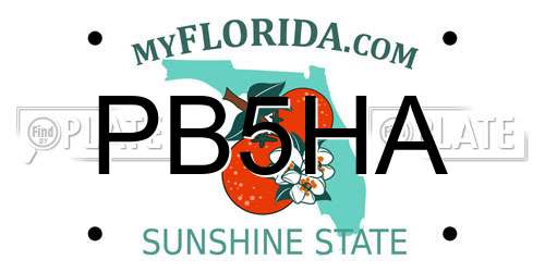 PB5HA Florida License Plate