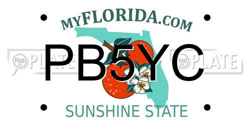 PB5YC Florida License Plate