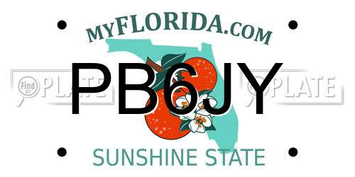 PB6JY Florida License Plate