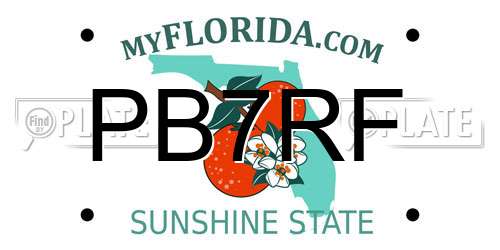 PB7RF Florida License Plate