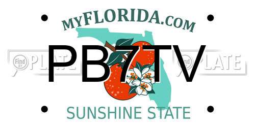 PB7TV Florida License Plate