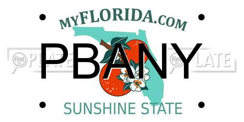 PBANY Florida License Plate