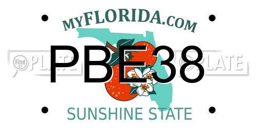PBE38 Florida License Plate
