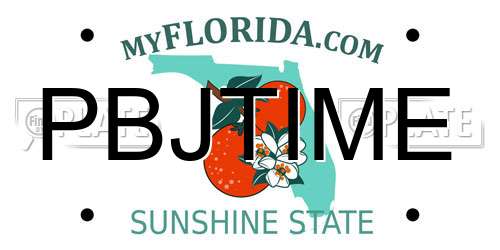 PBJTIME Florida License Plate