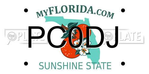 PC0DJ Florida License Plate