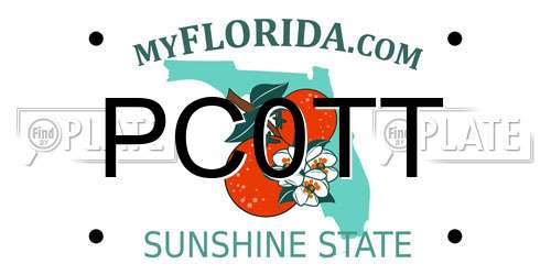 PC0TT Florida License Plate