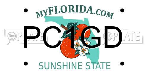 PC1GD Florida License Plate