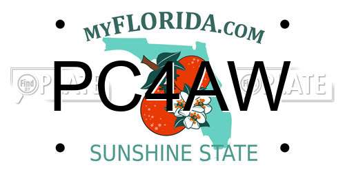PC4AW Florida License Plate