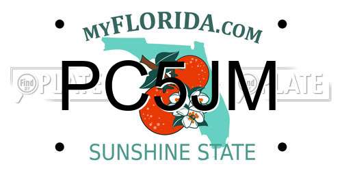 PC5JM Florida License Plate