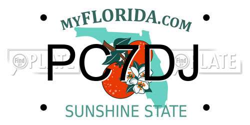 PC7DJ Florida License Plate