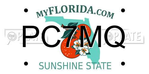 PC7MQ Florida License Plate