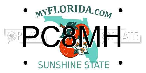 PC8MH Florida License Plate