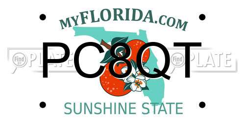 PC8QT Florida License Plate