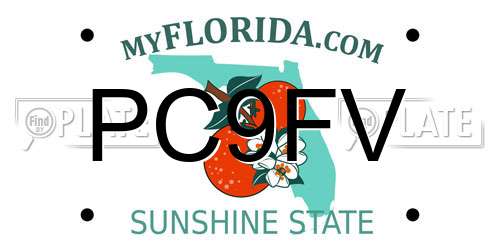 PC9FV Florida License Plate