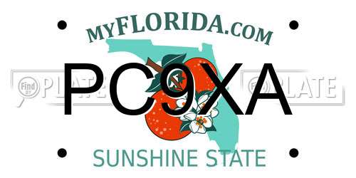 PC9XA Florida License Plate