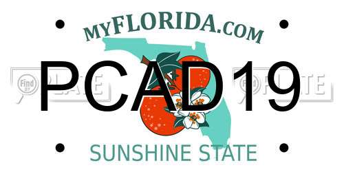 PCAD19 Florida License Plate