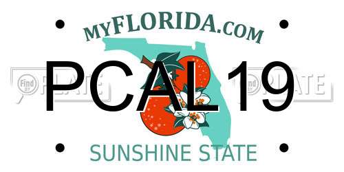 PCAL19 Florida License Plate