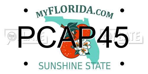 PCAP45 Florida License Plate