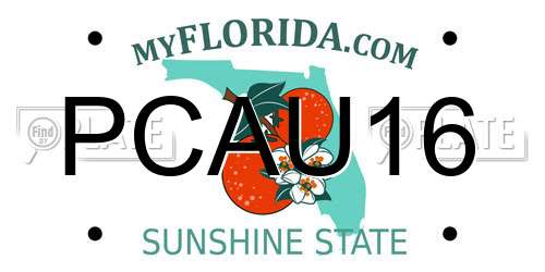 PCAU16 Florida License Plate