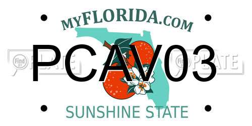 PCAV03 Florida License Plate
