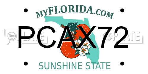 PCAX72 Florida License Plate