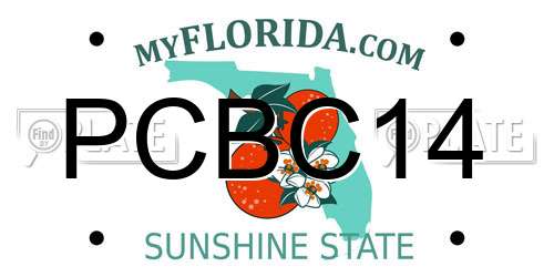 PCBC14 Florida License Plate