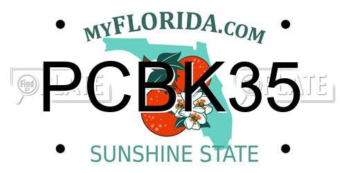 PCBK35 Florida License Plate