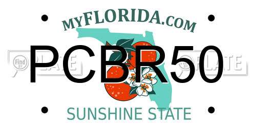 PCBR50 Florida License Plate